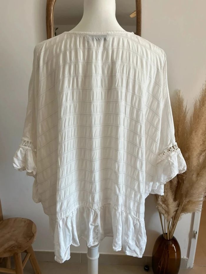 Blouse manches courtes blanche Maison Marley - photo numéro 5