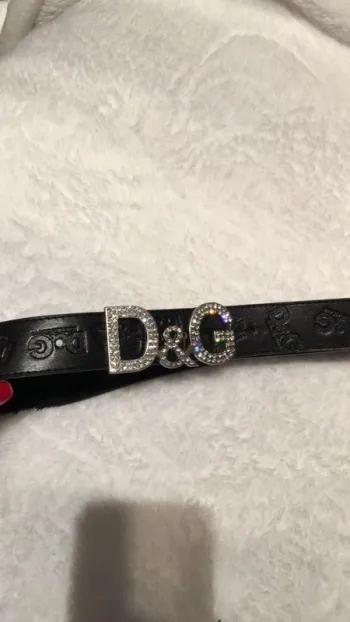Ceinture cuir rigide D & G noire