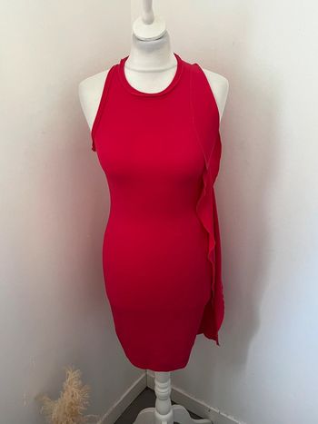 Robe moulante rose framboise Maje S