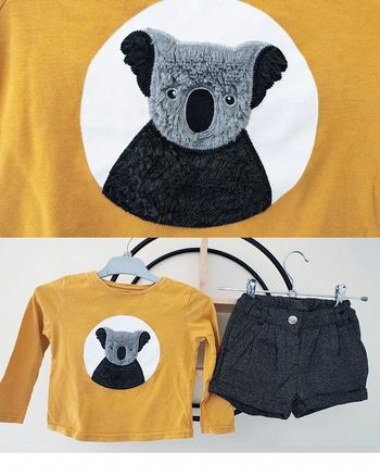 3 ans ensemble teeshirt Okaïdi et short Kiabi