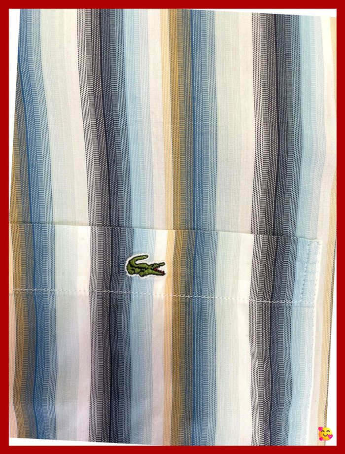 👔 Chemise homme Lacoste – Taille 39/M – Rayures fines – Très bon état - photo numéro 3