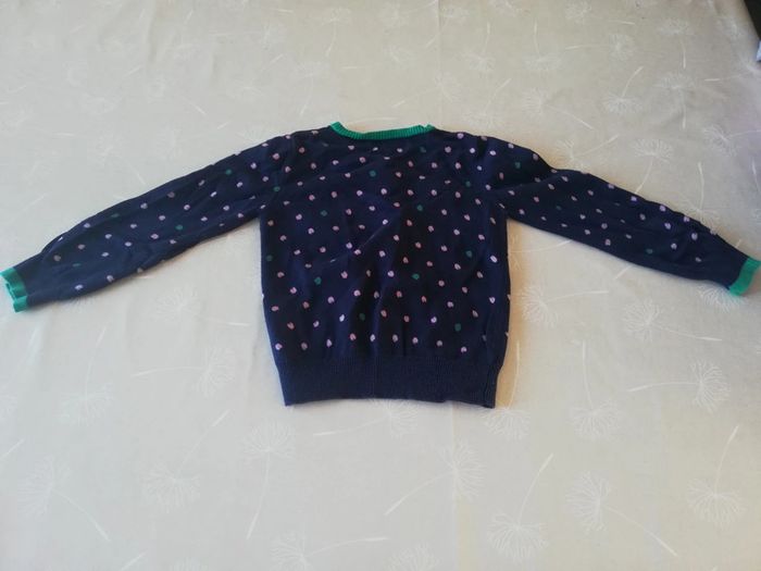 Gilet à boutons bleu à pois Naf Naf 4 ans - photo numéro 3