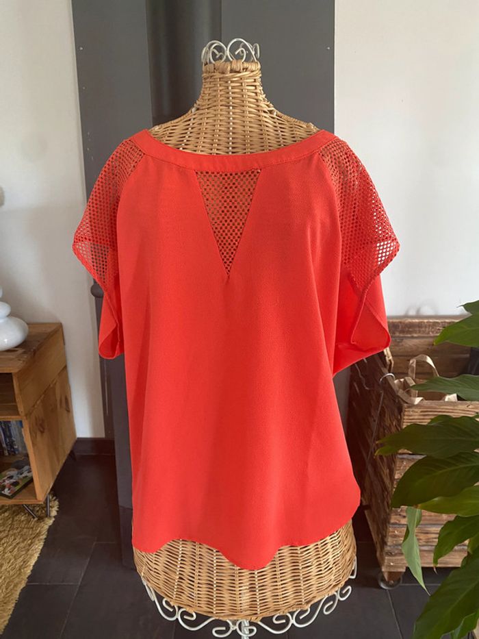 Tee shirt Molly Bracken manche courte corail coupe oversize taille M - photo numéro 2