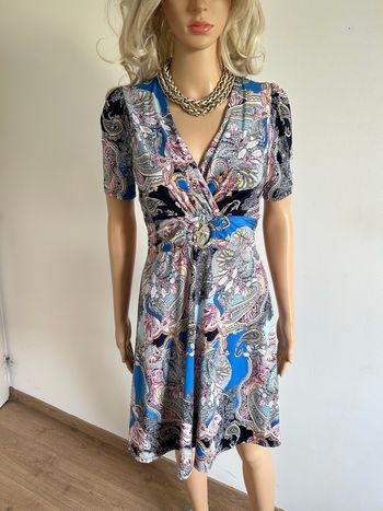 Robe imprimée neuve à manches courtes Morgan taille 34 (valeur 60€)