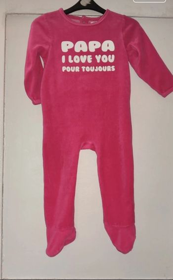 🌞Pyjama 1 pièce 24m Gemo🌞(papa i love you pour toujours)👒 envoye aujourd'hui ou demain👒