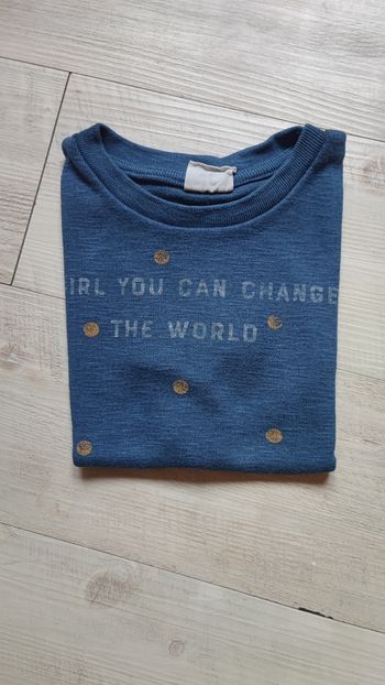 Pull fille manches courtes