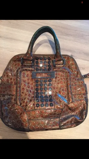 Sac guess style croco