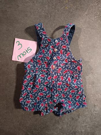 Salopette short 3 mois