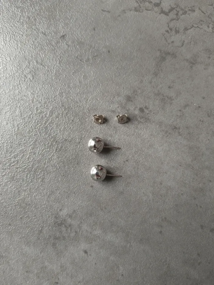 Boucles d'oreilles perles en argent - photo numéro 4