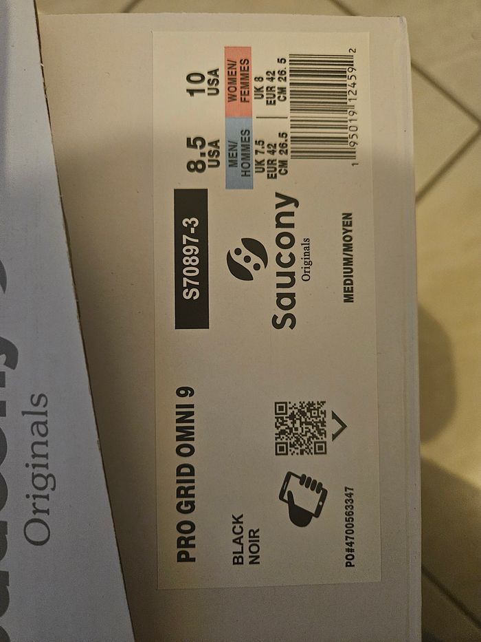 SAUCONY Omni9  noir taille 42 neuves - photo numéro 5