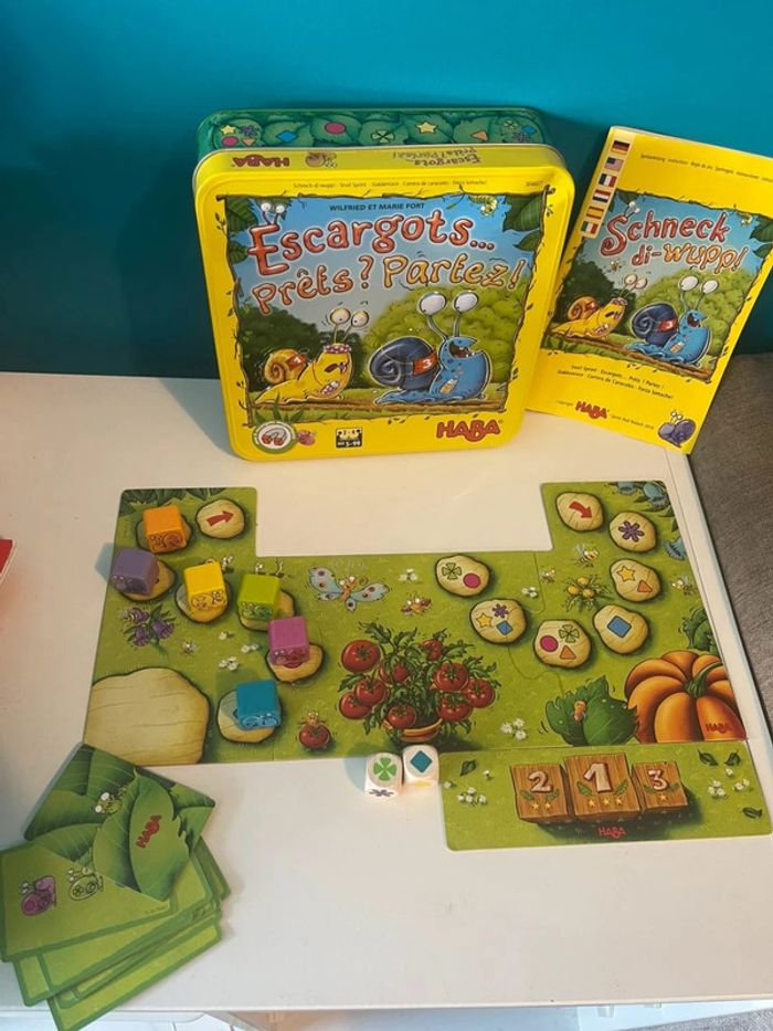 Jeu haba escargot prêts partez