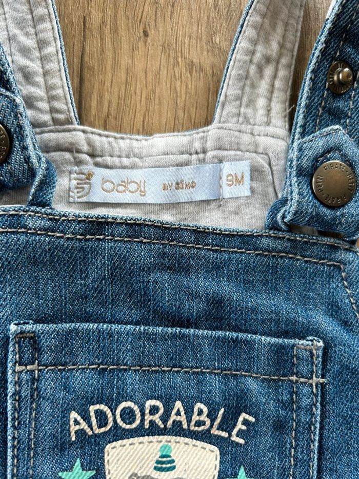 Ensemble salopette et t-shirt manches longues 9 mois - photo numéro 8