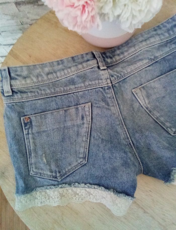 Short jean à dentelles Pimkie taille 36 - photo numéro 5