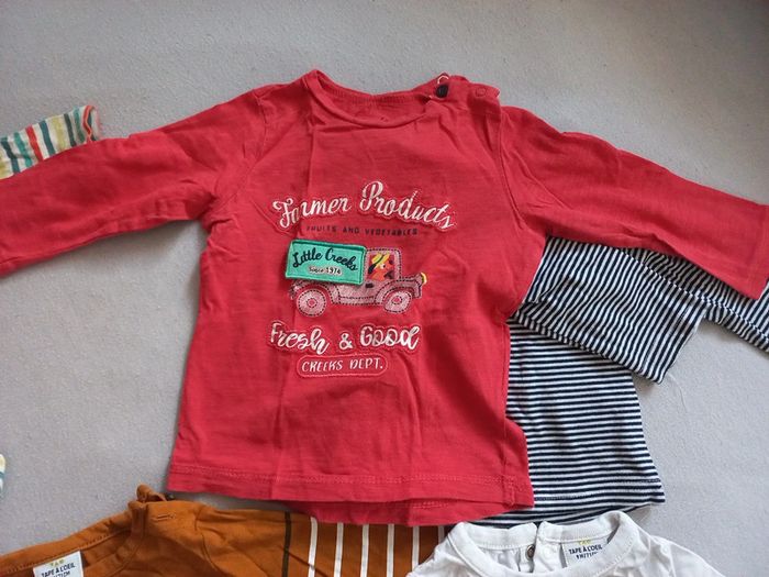 Lot de 6 tee-shirts manches longues 9 mois - photo numéro 4
