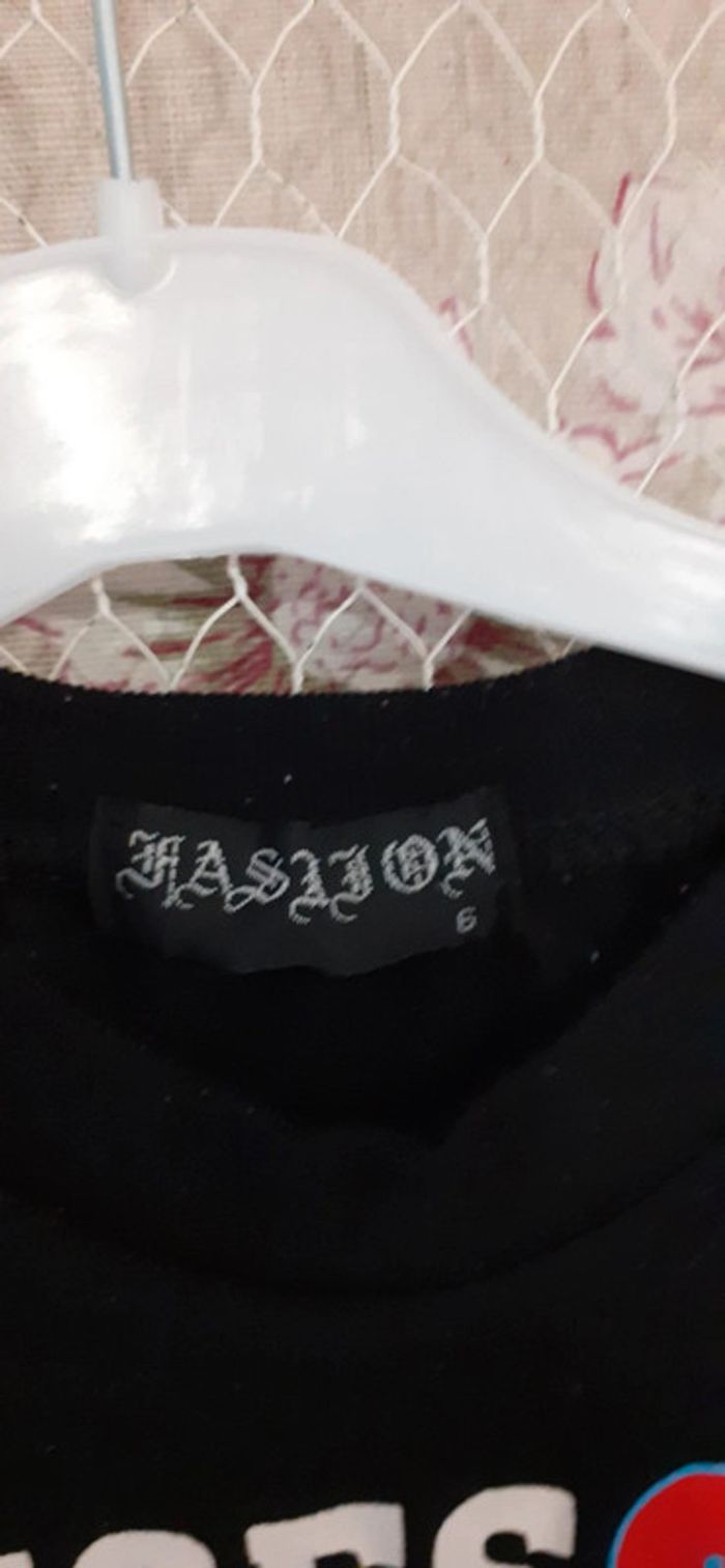 Tee shirt noir fun Fahion 6 ans - photo numéro 3