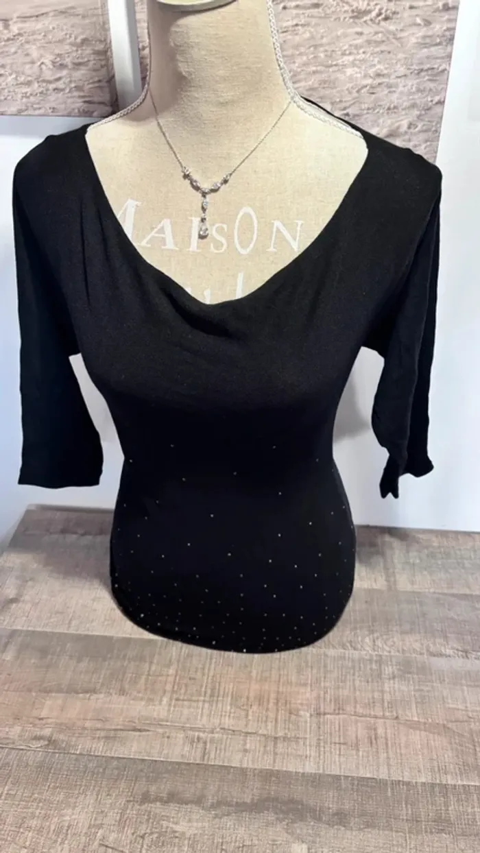 💕 blouse manche 3/4 taille 34 XS 36 s #123 #undeuxtrois #un1deux2trois3