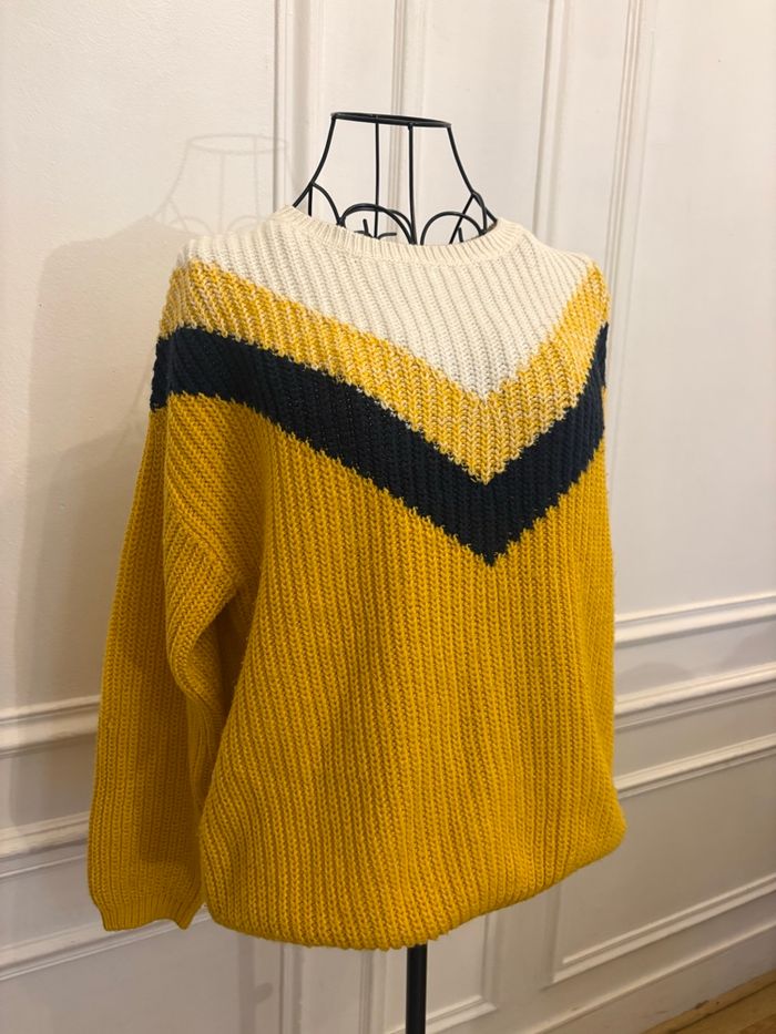 Pull large tricolore