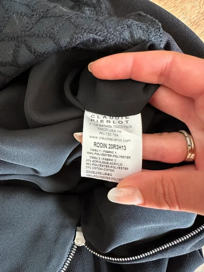 Robe Claudie Pierlot noire taille 38 - photo numéro 5