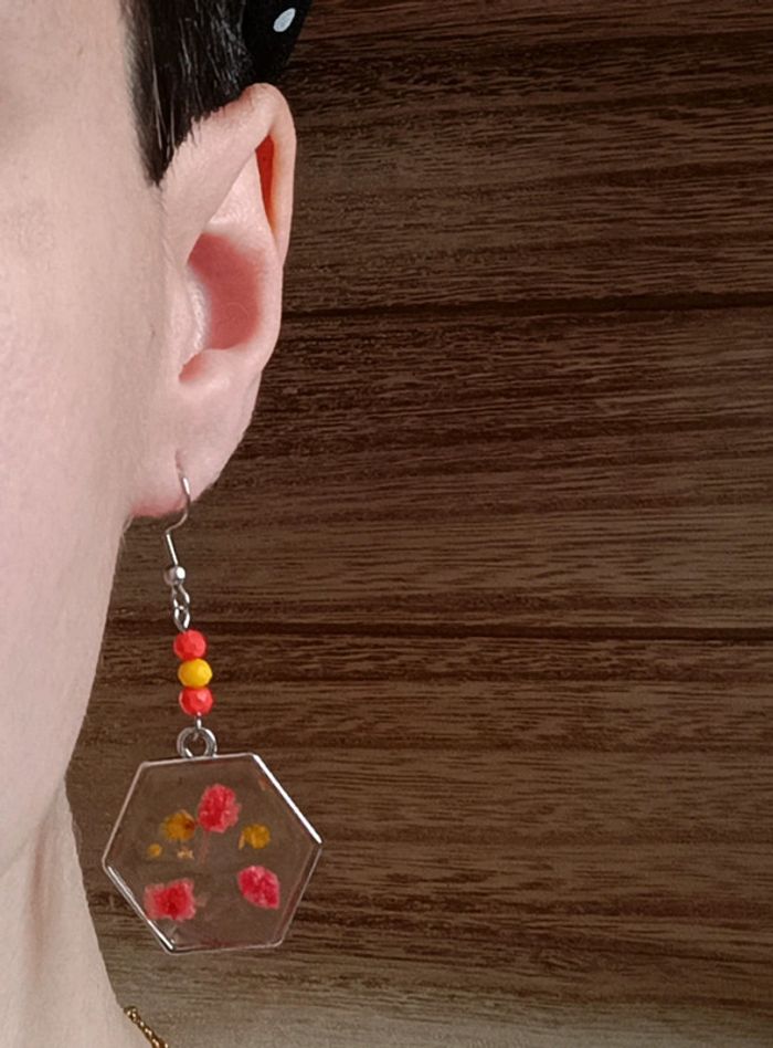 Jolies boucles en fleurs séchées - photo numéro 3