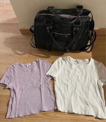 Lot de deux petit haut lila et blanc