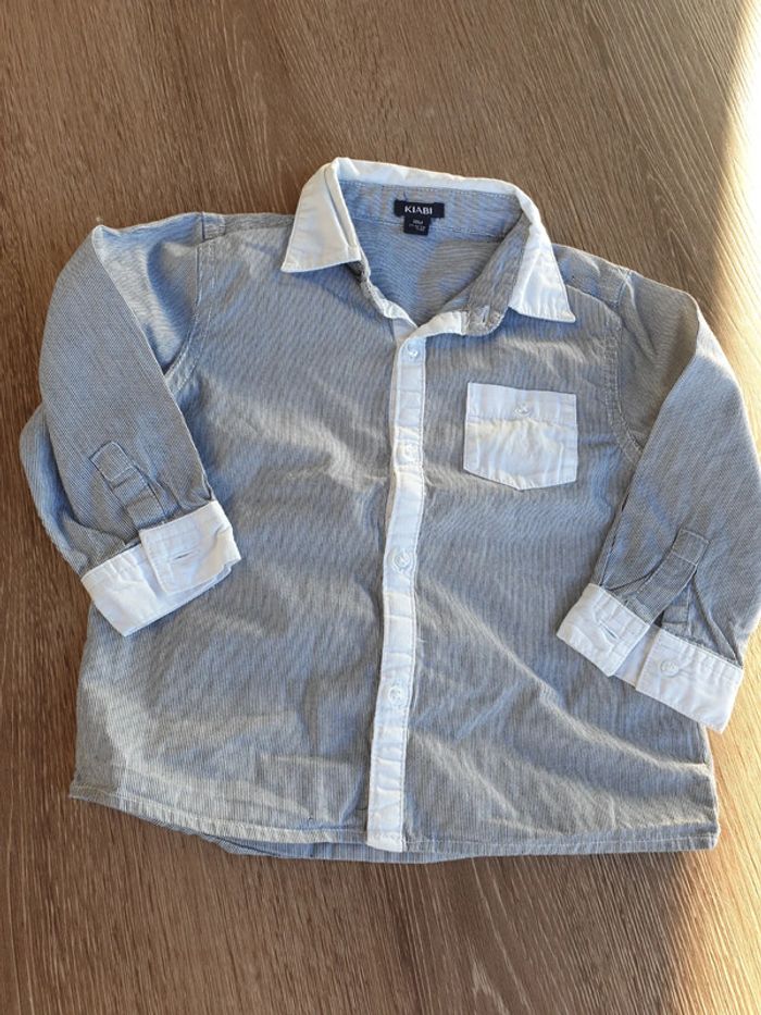 Chemise garçon manches longues taille 18 mois excellent état - photo numéro 2