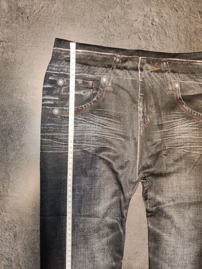 Legging façon jean noir - photo numéro 5