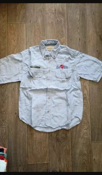 chemisette - chemise manches courtes bleu clair Harbour city 8 ans