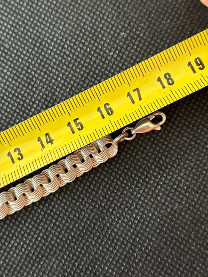 Joli bracelet plat en argent massif femme TBE - photo numéro 5