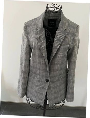 Veste blazer à carreaux Bershka taille S