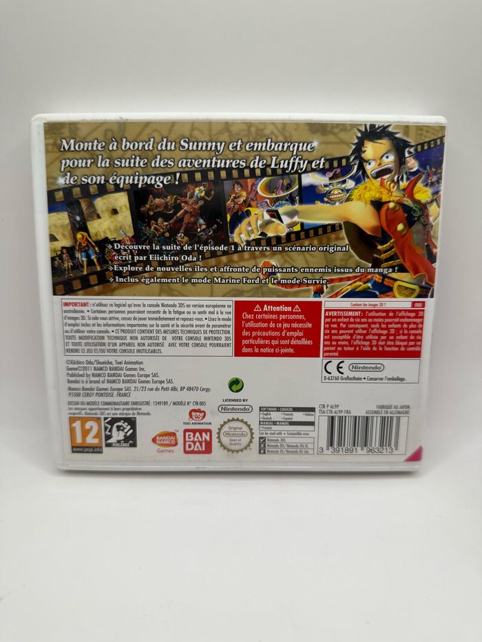 One Piece Unlimited Cruise SP 2 Nintendo 3DS Jeu - PAL FR Cib - photo numéro 2