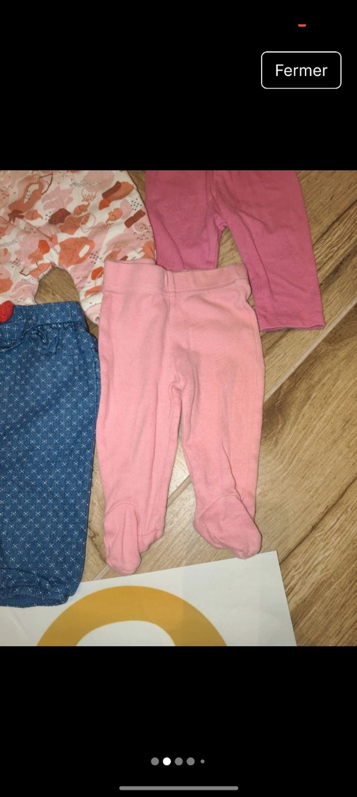 Lot ensemble 4 pantalons leggings dont un réversible doublé chaud - photo numéro 2