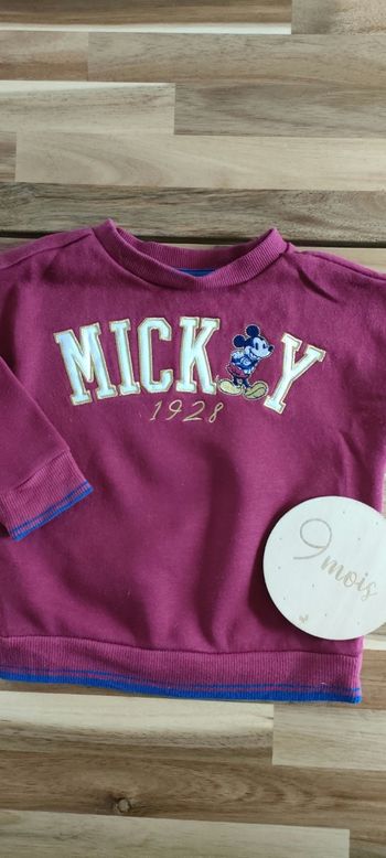 Sweat framboise Mickey