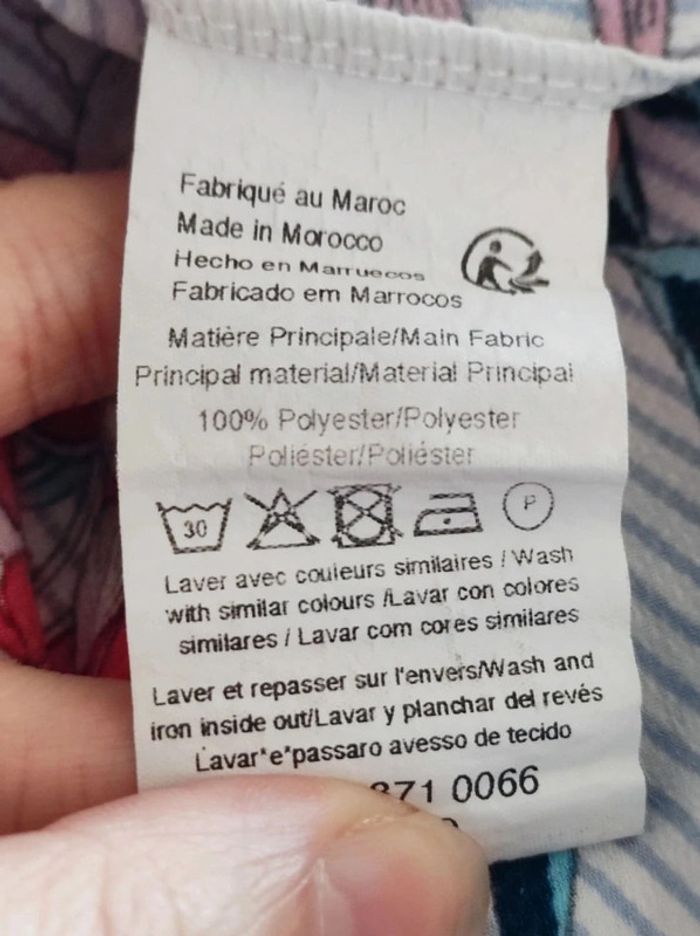 Robe été mi-longue droite fluide fleur exotique bleu rouge blanc / Urban by Gémo - 38/M à 40/L - photo numéro 12