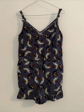 Combishort Tshirt à fleurs et poche Camaïeu TS