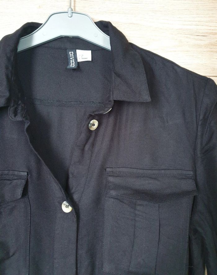 Robe chemise 3/4 H&M noire - photo numéro 4