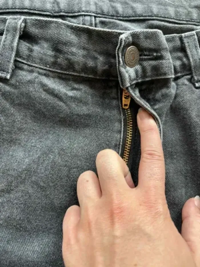 Jean Levi’s 619 regular straight droit taille haute gris anthracite 80/90s vintage Canada W36 XL/46 - photo numéro 6