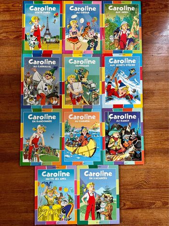 Lot de 11 albums livres bd Caroline Pierre Probst bords couleurs multicolores