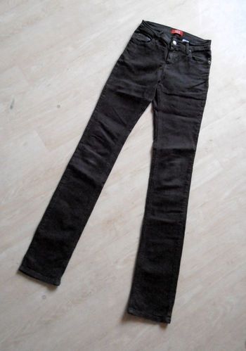 Jeans skinny femme, HPK, taille S 36, 98% coton, strass cerises