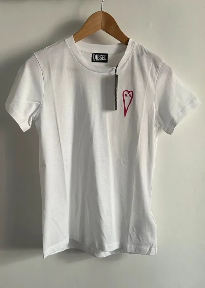 T-shirt Diesel blanc – Taille XS