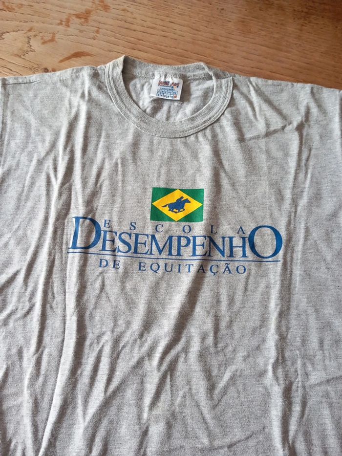 Tee-shirt gris coton 10ans Équitation - photo numéro 2