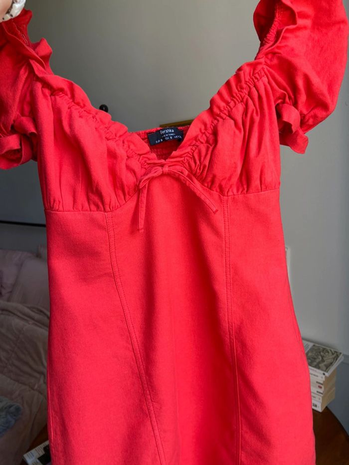 Mini robe rouge orangé Bershka taille S - photo numéro 7
