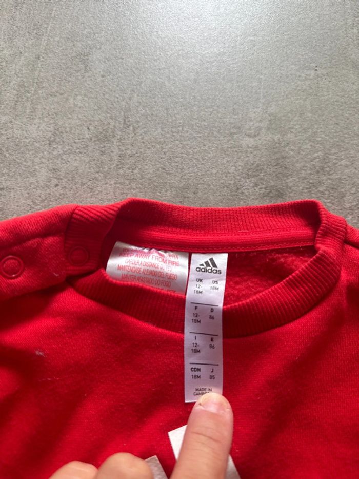Ensemble adidas rouge et noir 12 18 mois 86 cm - photo numéro 2