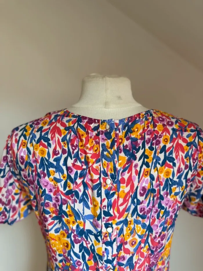 Superbe blouse fleurie fluide coloree neuve Season 36 S - photo numéro 6