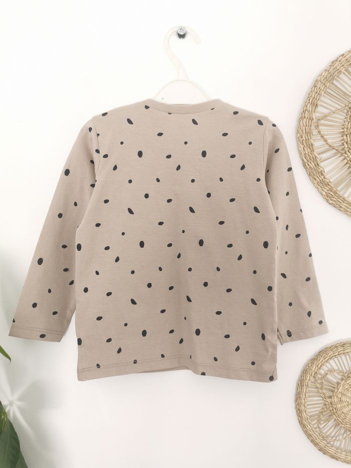 Tee-shirt taupe imprimé manches longues H&M 1.5/2 Ans - photo numéro 6
