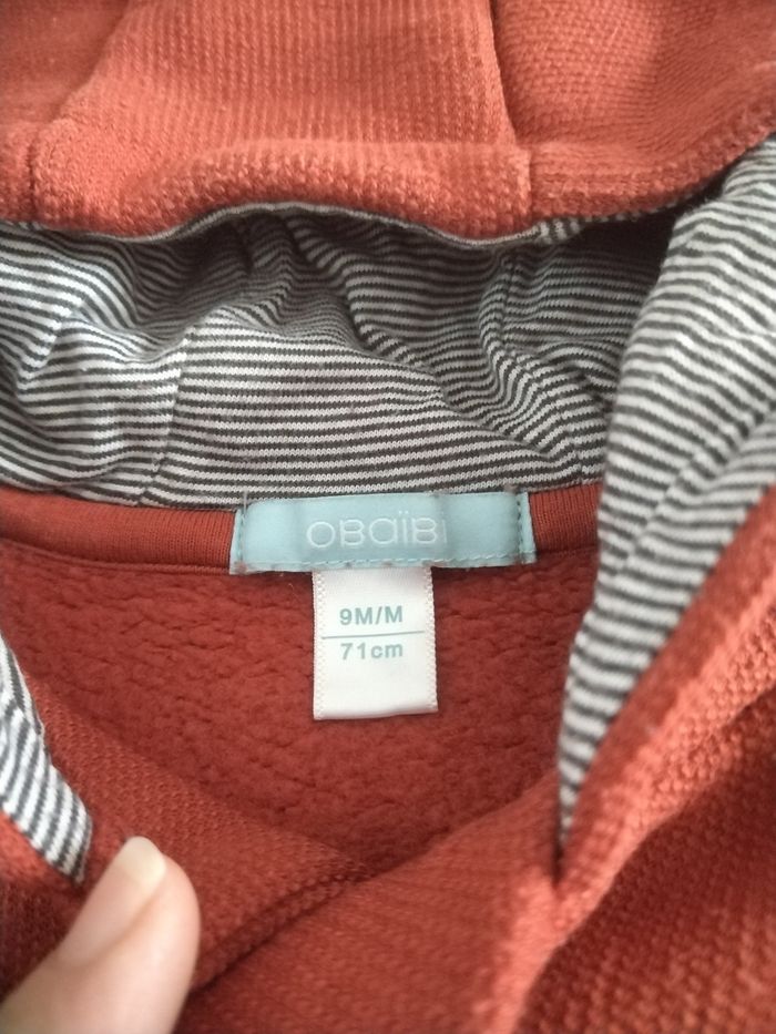 Pull sweat bébé garçon Obaibi Okaïdi 9 mois - photo numéro 3
