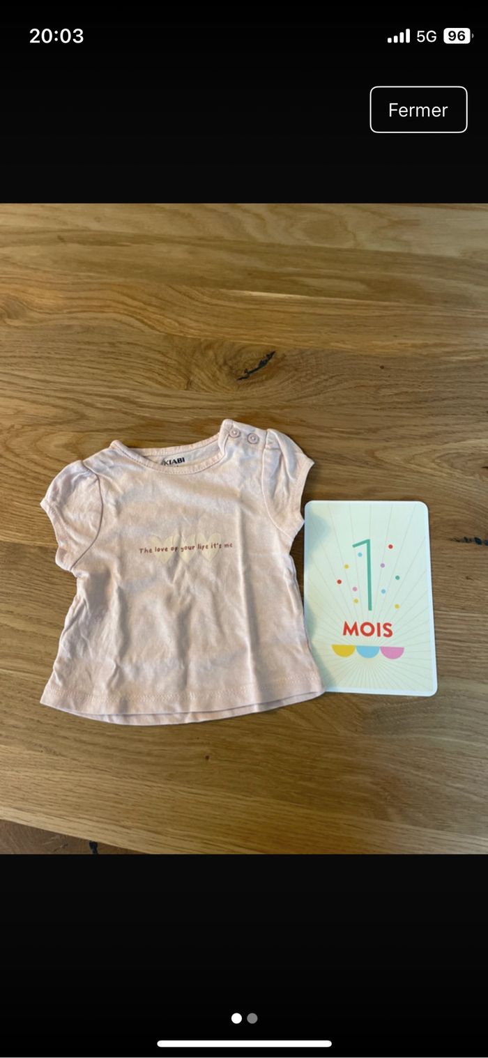 T-shirt 1 mois