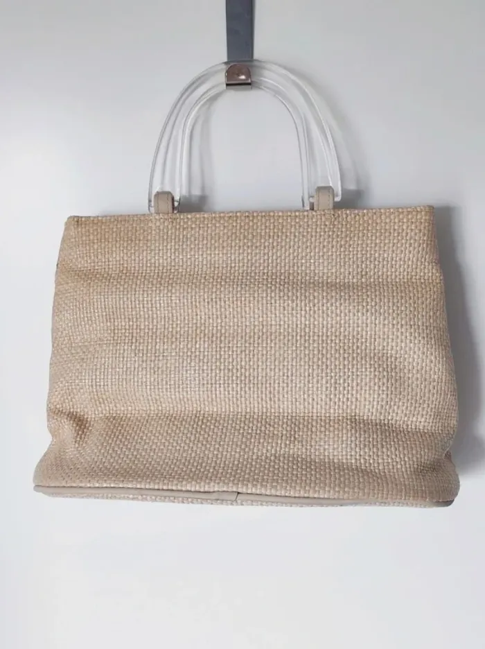 Sac à main fourre-tout paille beige / Estée Lauder - 30,5x21x15,5cm - photo numéro 5