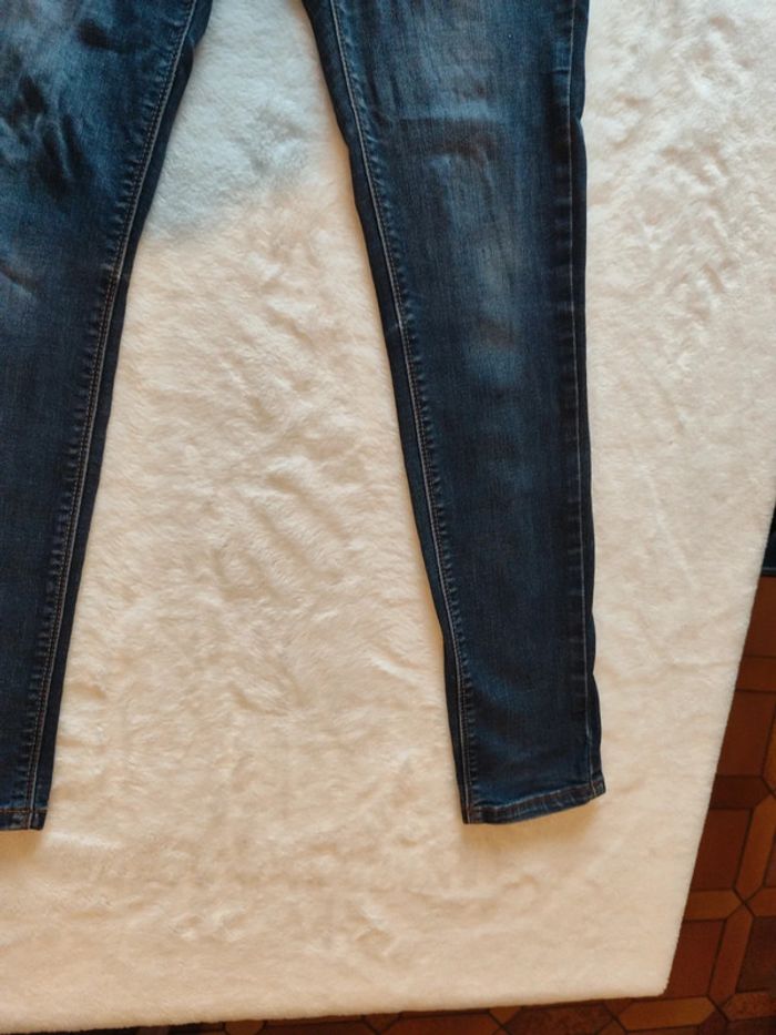 Jeans brut femme taille haute coupe droite bleu foncé marque breal taille 36 - photo numéro 5
