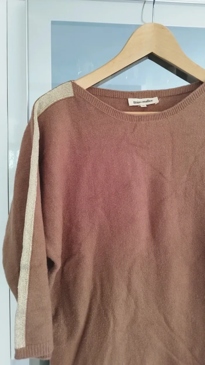 Pull marron grain de malice - photo numéro 2