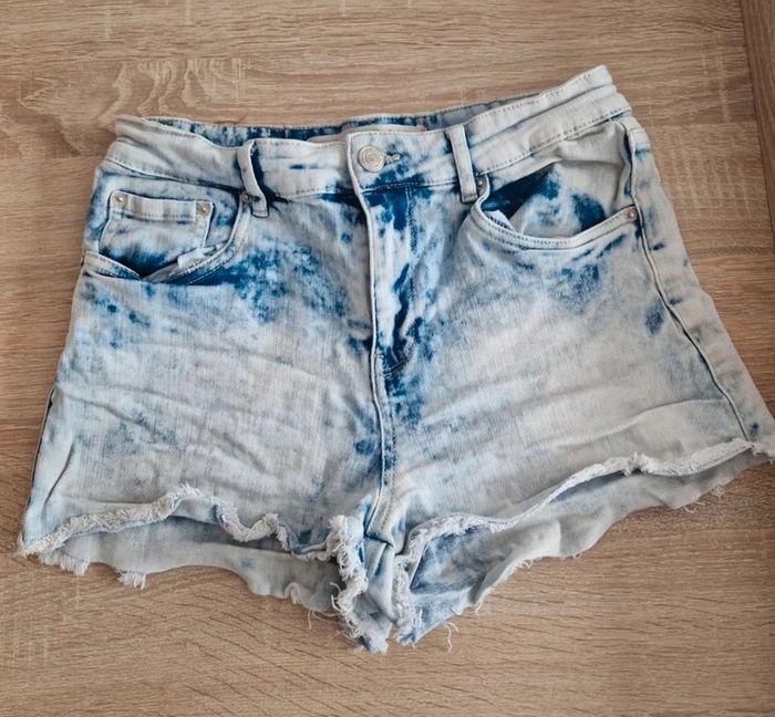 👒 Short en jean tie-dye bleu 👒 - photo numéro 2